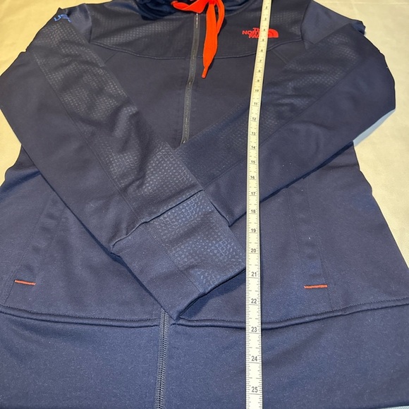 The North Face Blue Neon Orange Athletic Jacket Women’s Medium Hood Full Zip - Picture 7 of 9